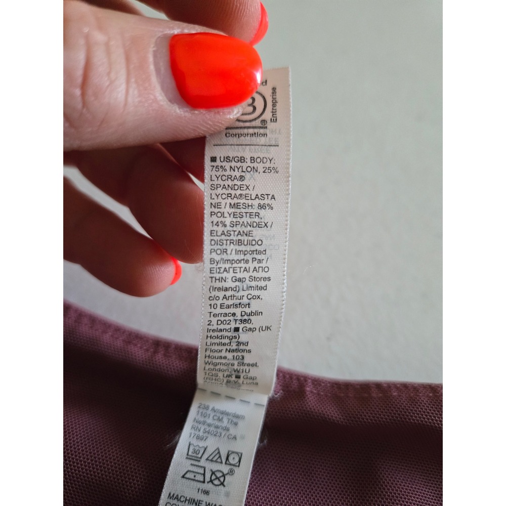 Athleta Vita Free Cropped Tee Mauve V-Neck Cap Sleeve Plus Size 3X Workout Yoga - Picture 5 of 8